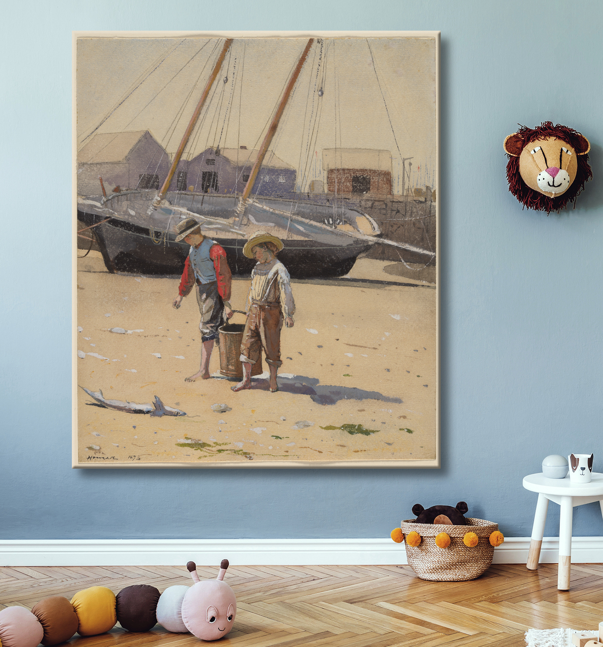 Reproduction Un panier de palourdes de Winslow Homer avec decor