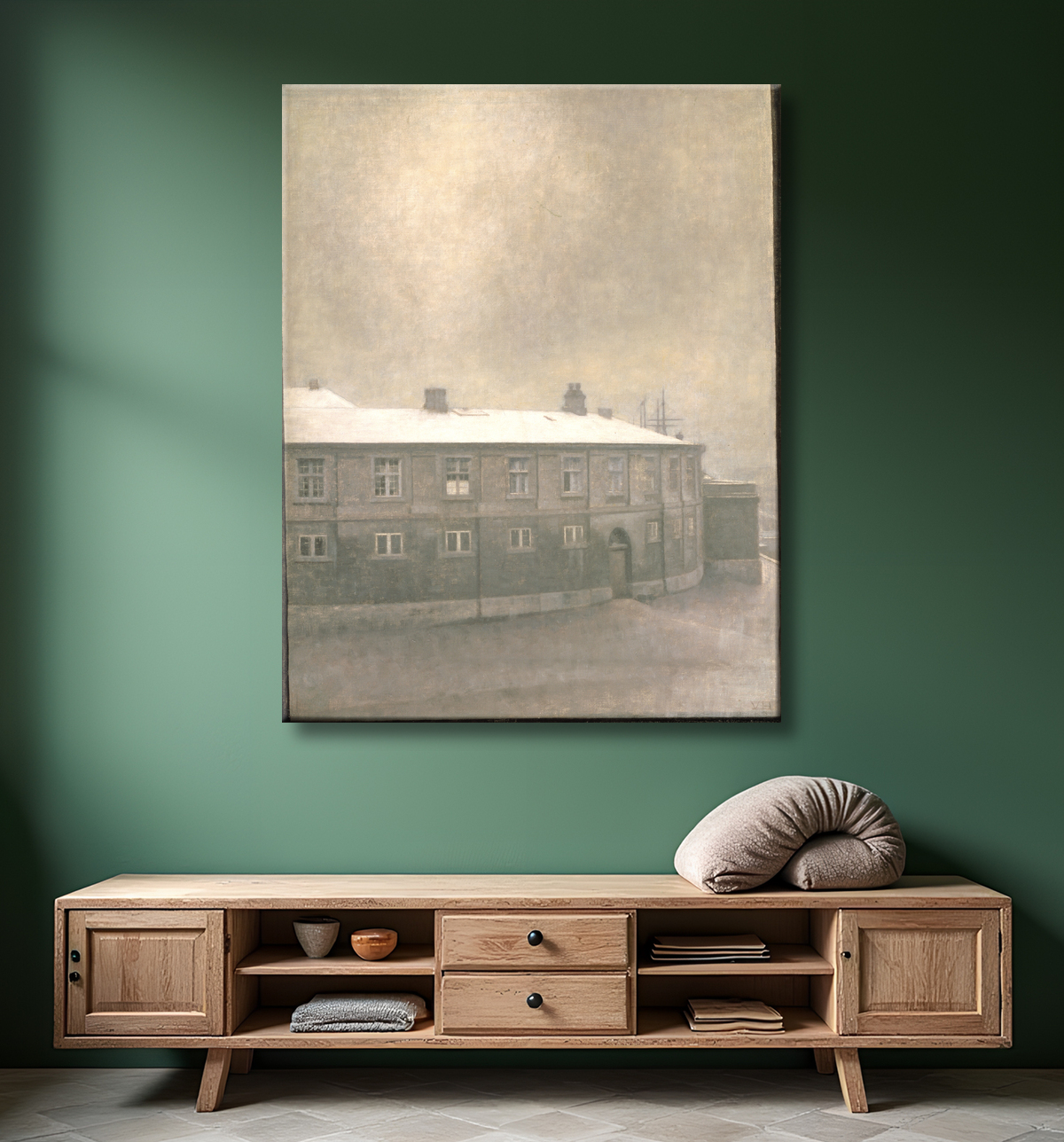 Reproduction Une aile du palais de Christiansborg de Hammershøi, Vilhelm avec decor