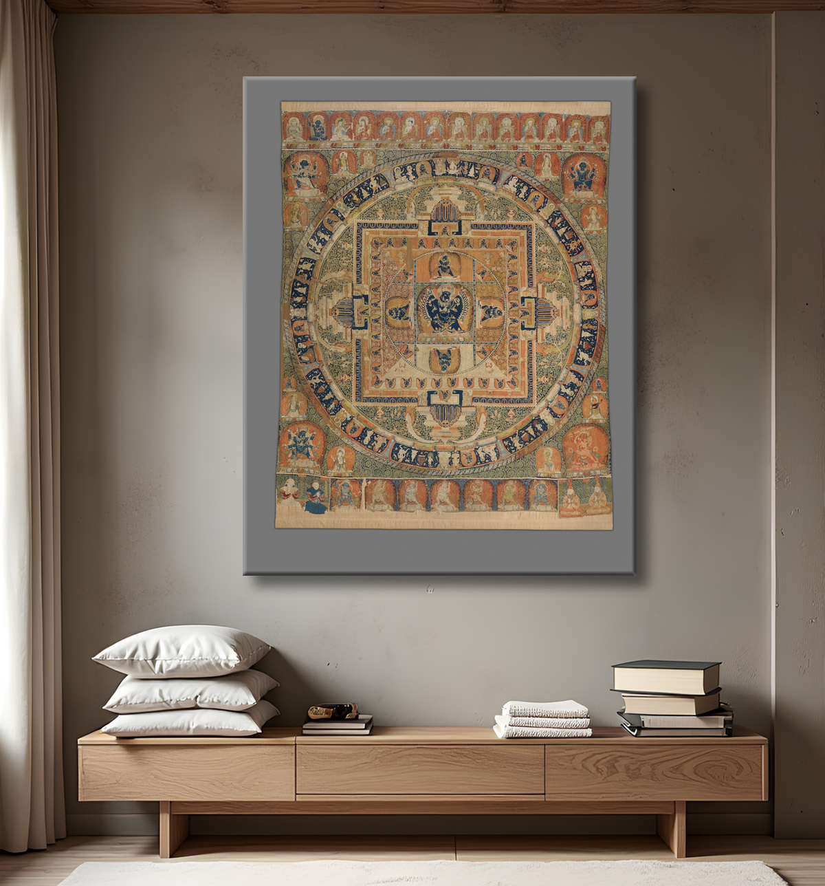 Reproduction Vajrabhairava mandala avec decor