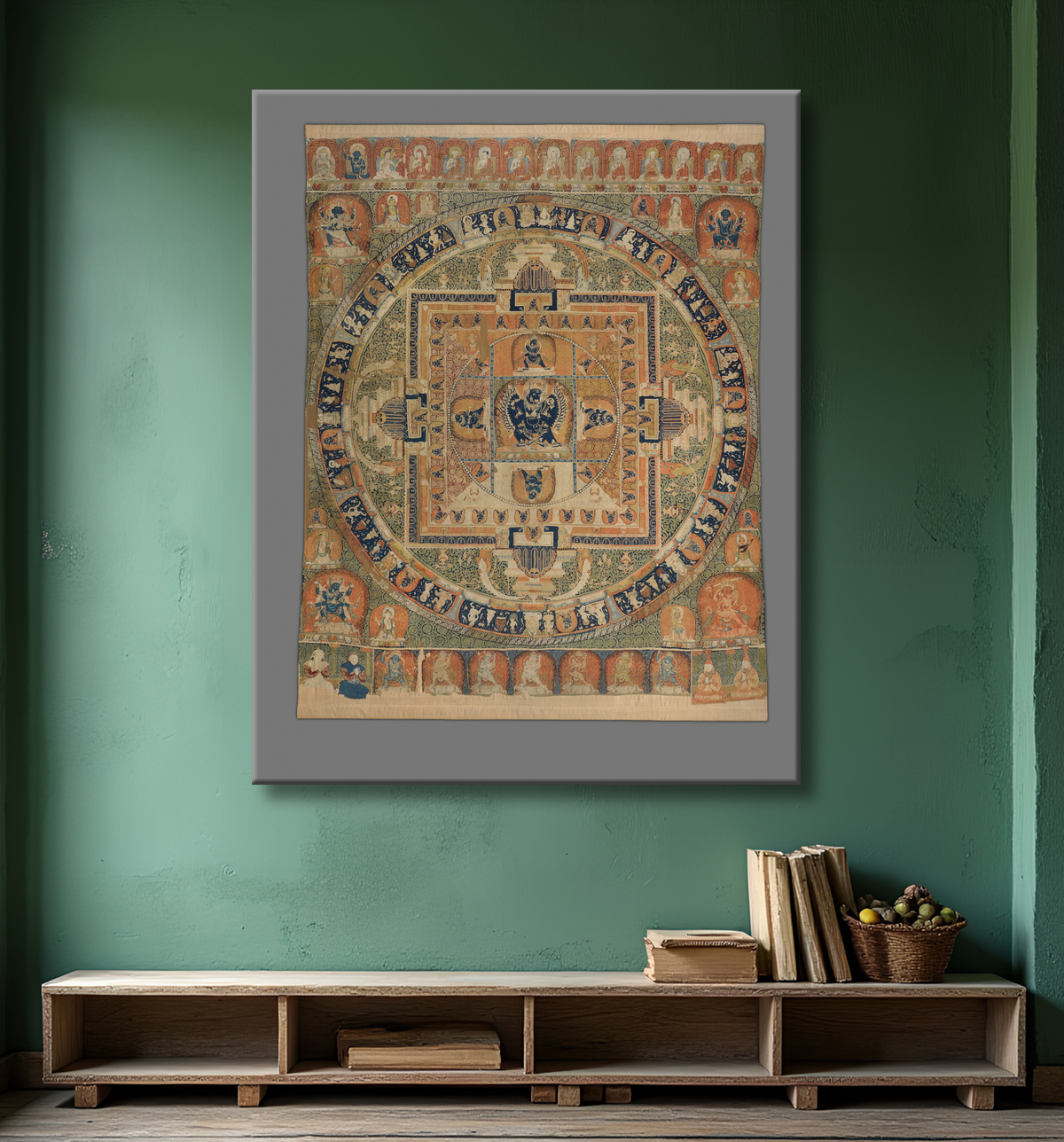 Reproduction Vajrabhairava mandala avec decor