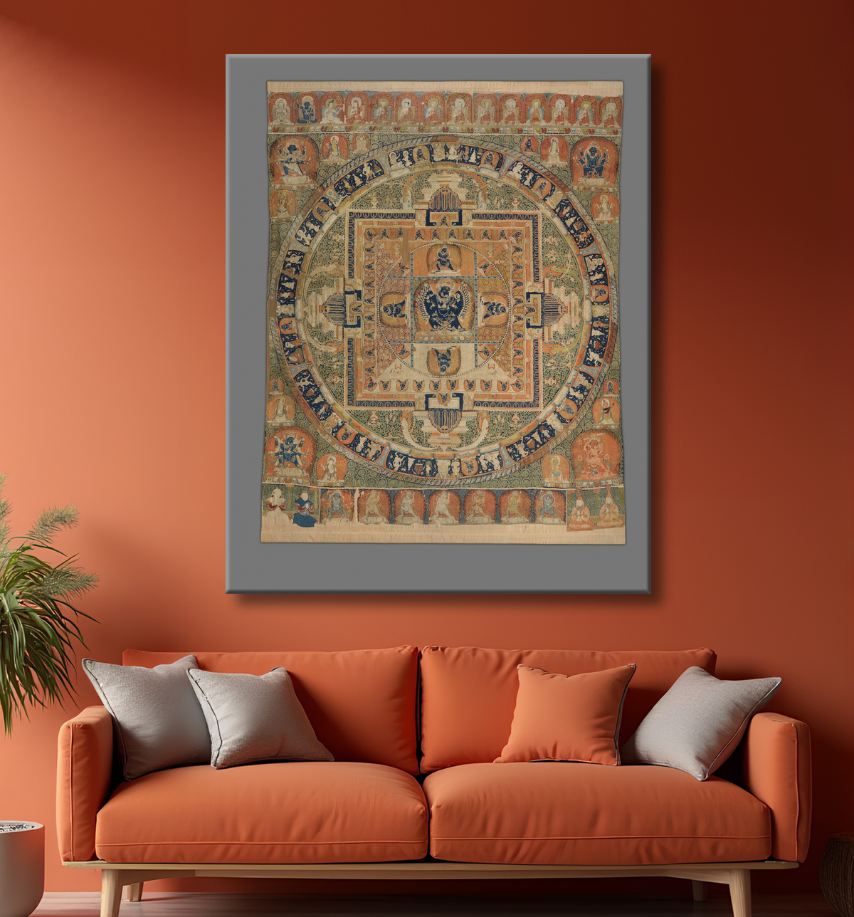 Reproduction Vajrabhairava mandala avec decor