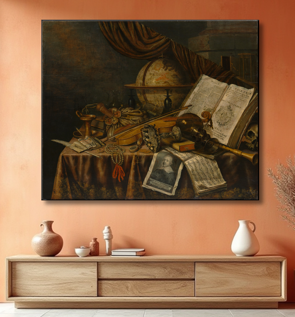 Reproduction Vanité Nature Morte de Edwaert Collier avec decor