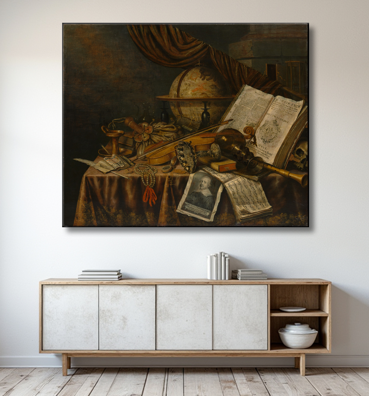 Reproduction Vanité Nature Morte de Edwaert Collier avec decor