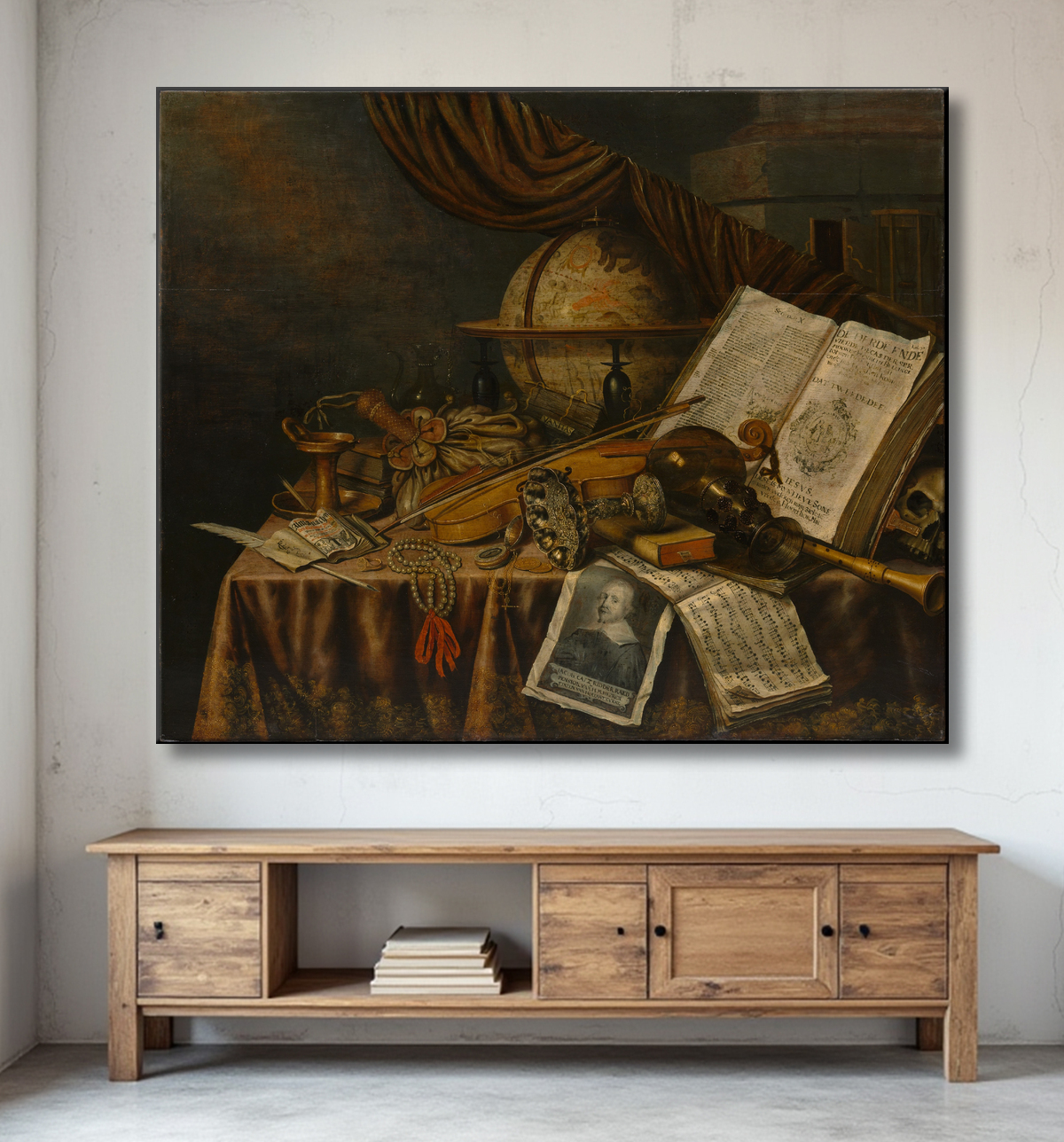 Reproduction Vanité Nature Morte de Edwaert Collier avec decor