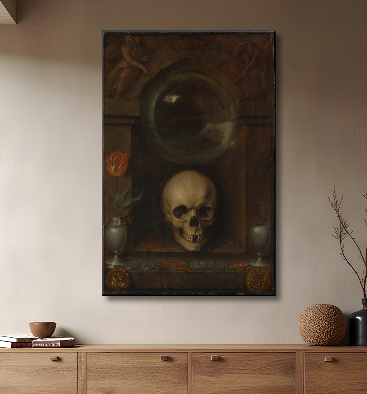 Reproduction Vanité Nature Morte de Jacques de Gheyn II avec decor