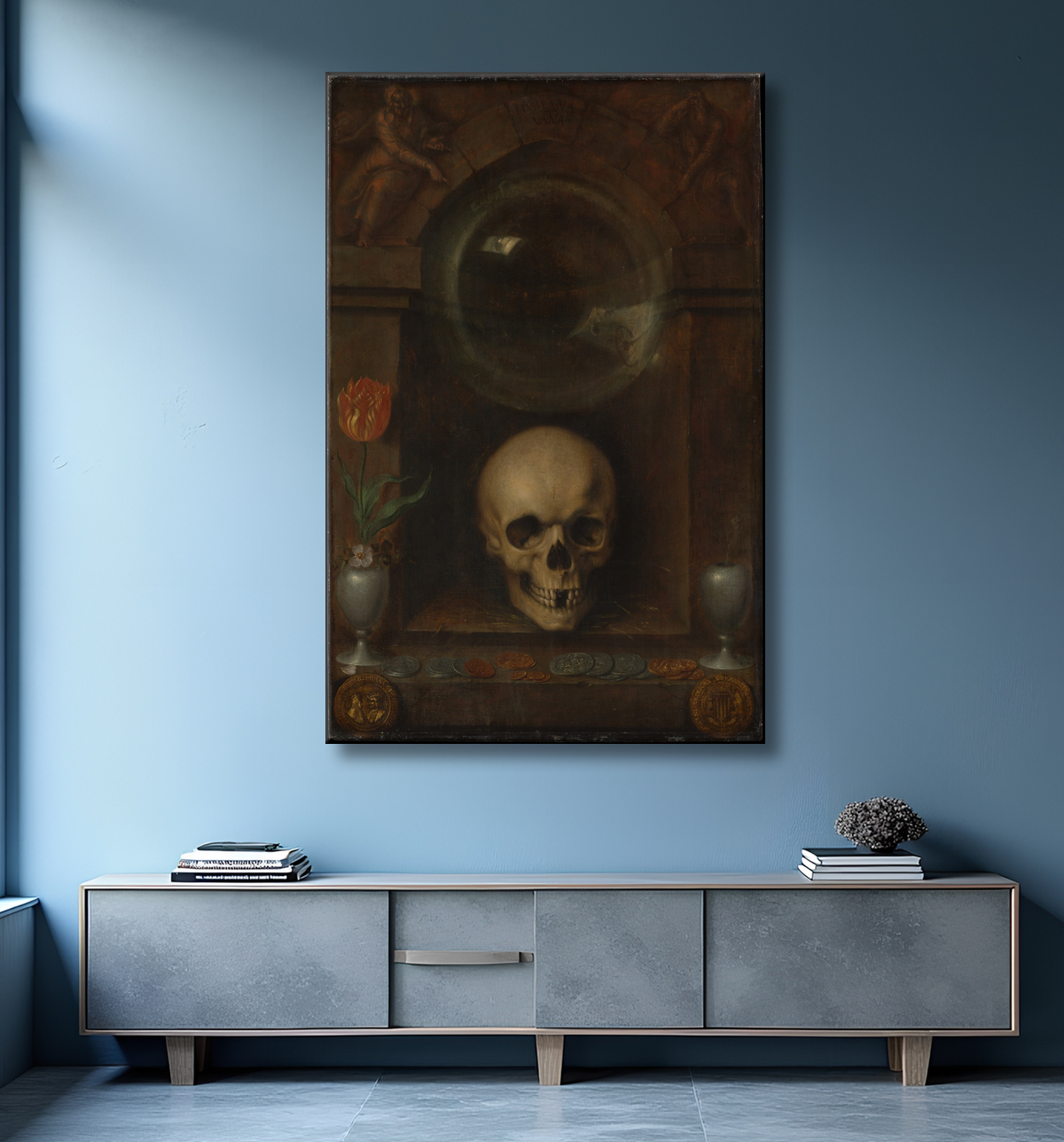 Reproduction Vanité Nature Morte de Jacques de Gheyn II avec decor