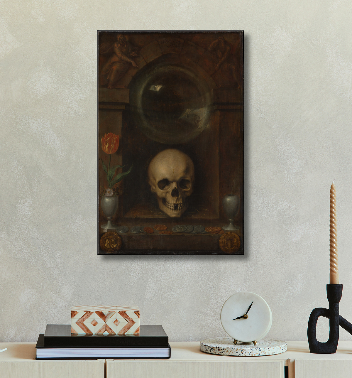 Reproduction Vanité Nature Morte de Jacques de Gheyn II avec decor