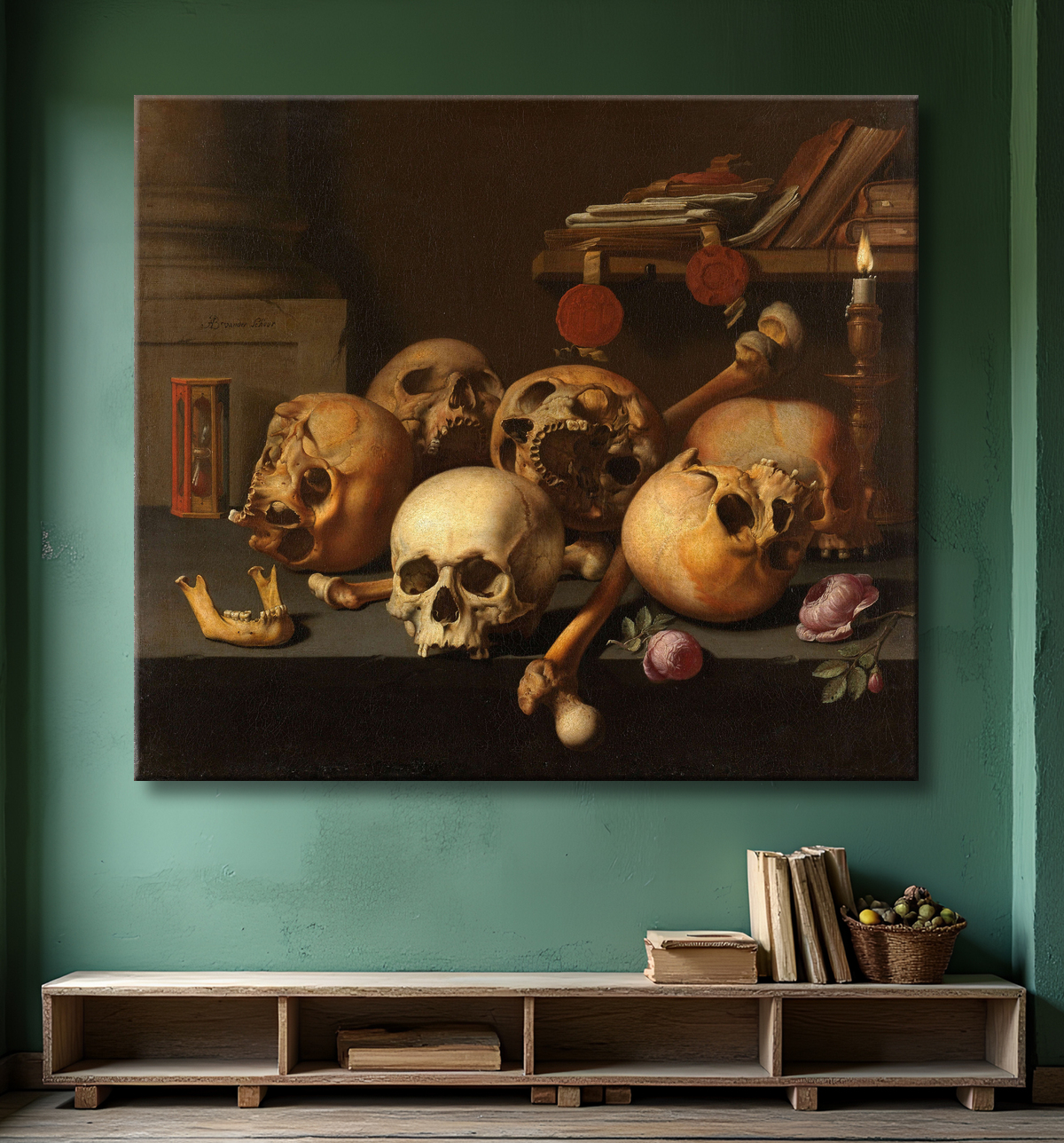 Reproduction Vanités nature morte de Aelbert Jansz. van der Schoor avec decor