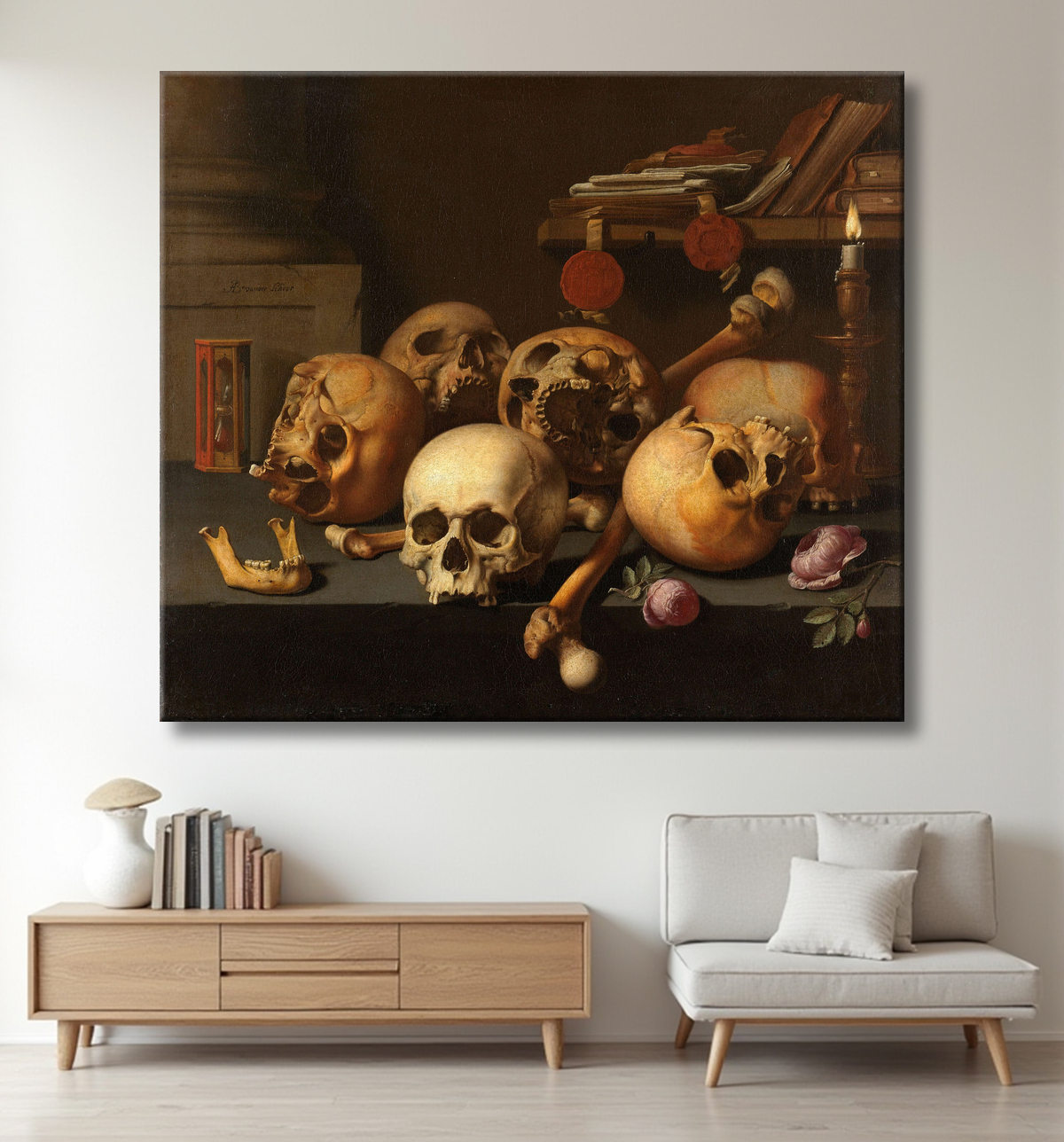 Reproduction Vanités nature morte de Aelbert Jansz. van der Schoor avec decor