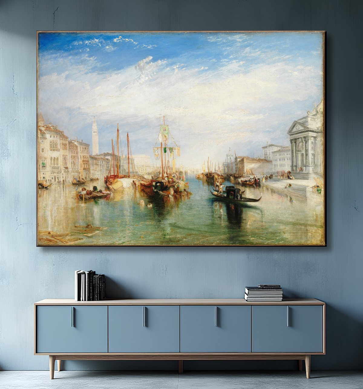 Reproduction Venise, depuis le porche de la Madonna della Salute de Joseph Mallord William Turner avec decor