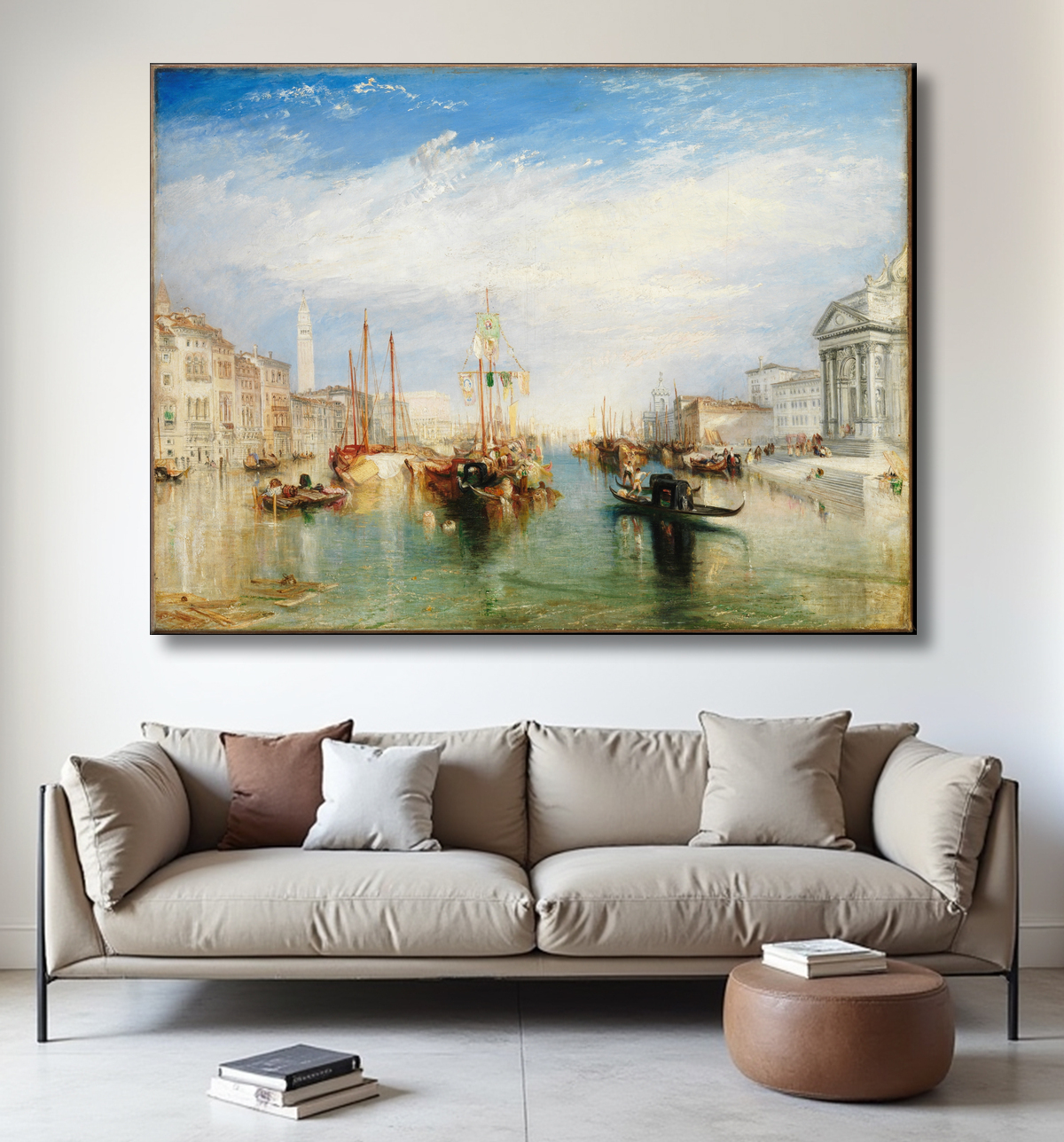 Reproduction Venise, depuis le porche de la Madonna della Salute de Joseph Mallord William Turner avec decor