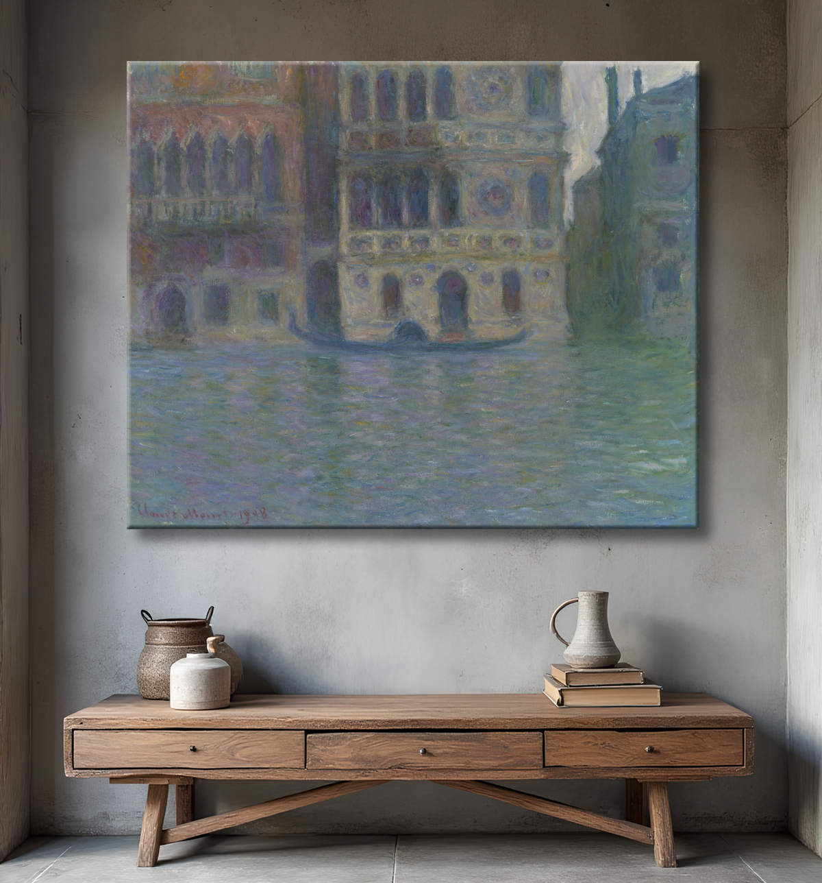 Reproduction Venise, Palais Dario de Claude Monet avec decor