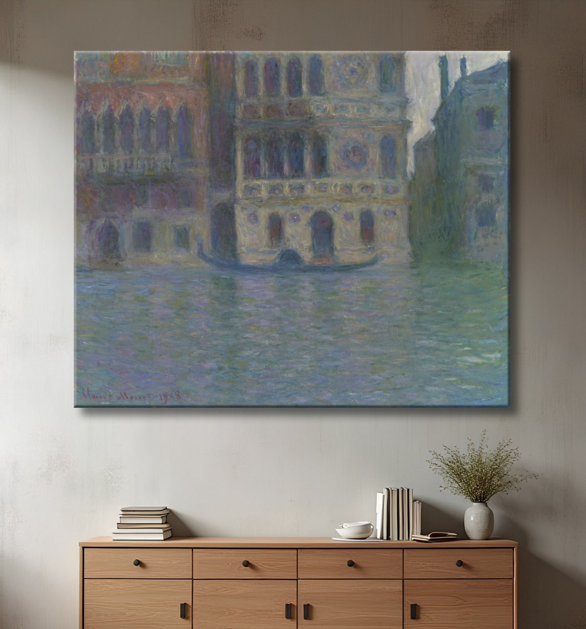 Reproduction Venise, Palais Dario de Claude Monet avec decor