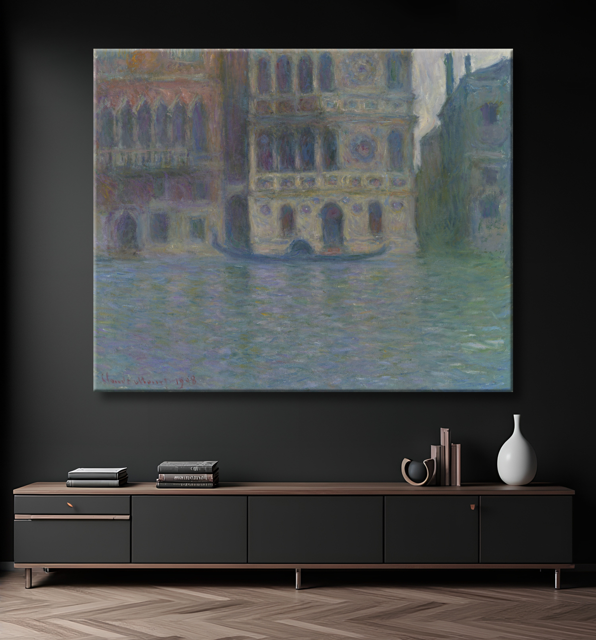 Reproduction Venise, Palais Dario de Claude Monet avec decor