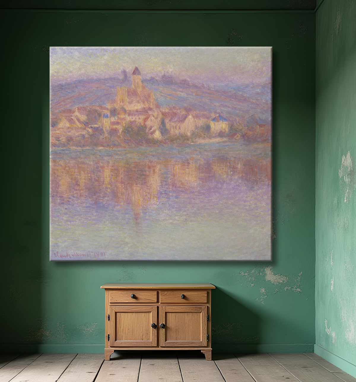 Reproduction Vétheuil de Claude Monet avec decor