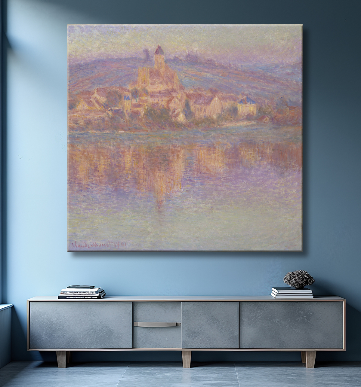 Reproduction Vétheuil de Claude Monet avec decor
