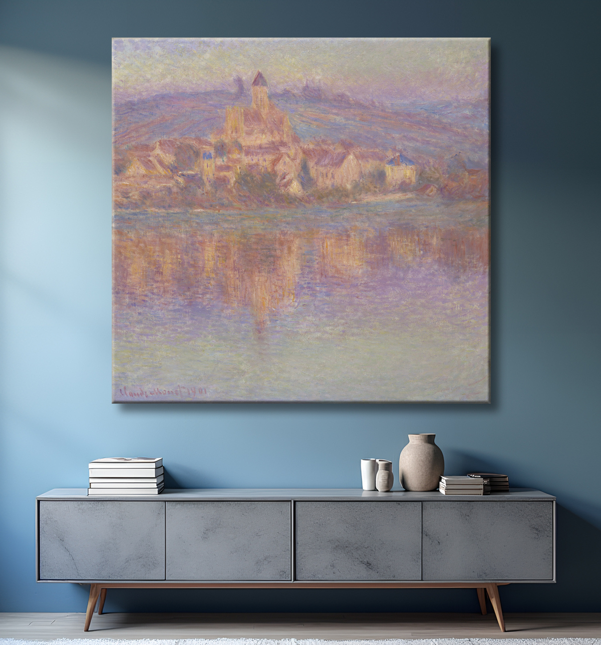 Reproduction Vétheuil de Claude Monet avec decor