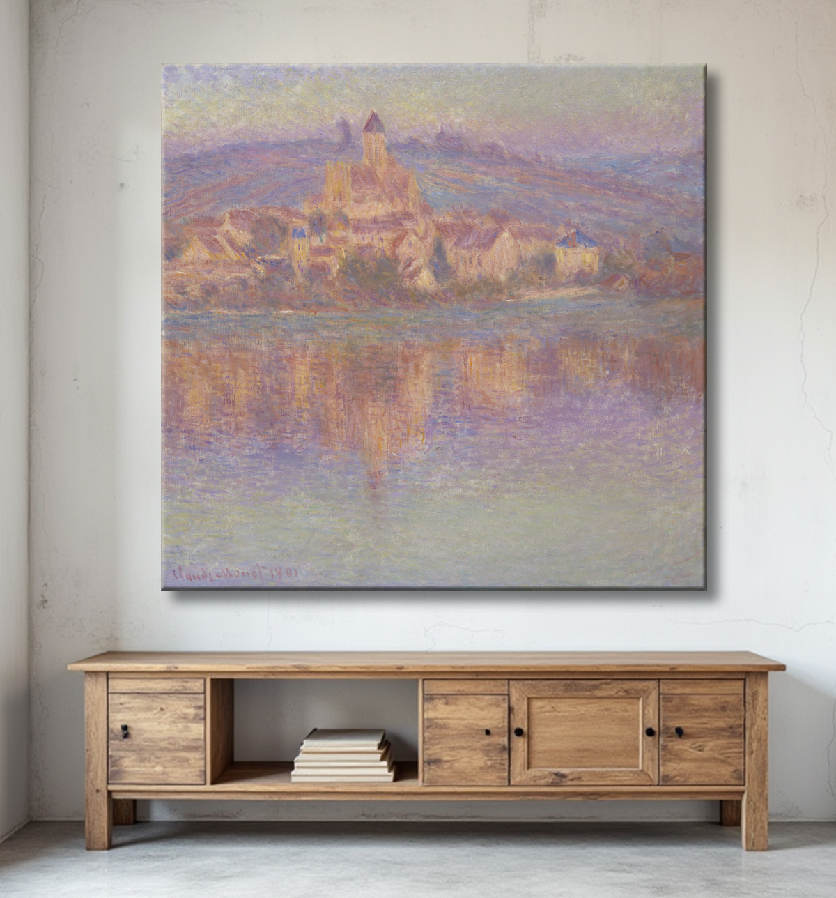 Reproduction Vétheuil de Claude Monet avec decor