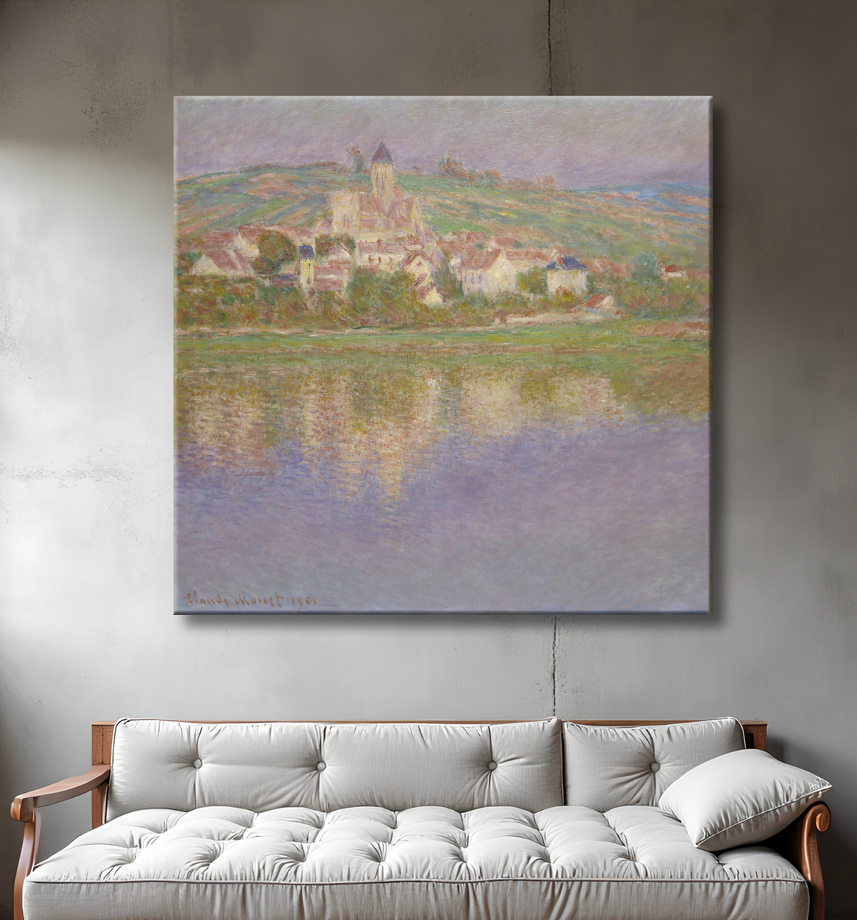Reproduction Vétheuil de Claude Monet avec decor