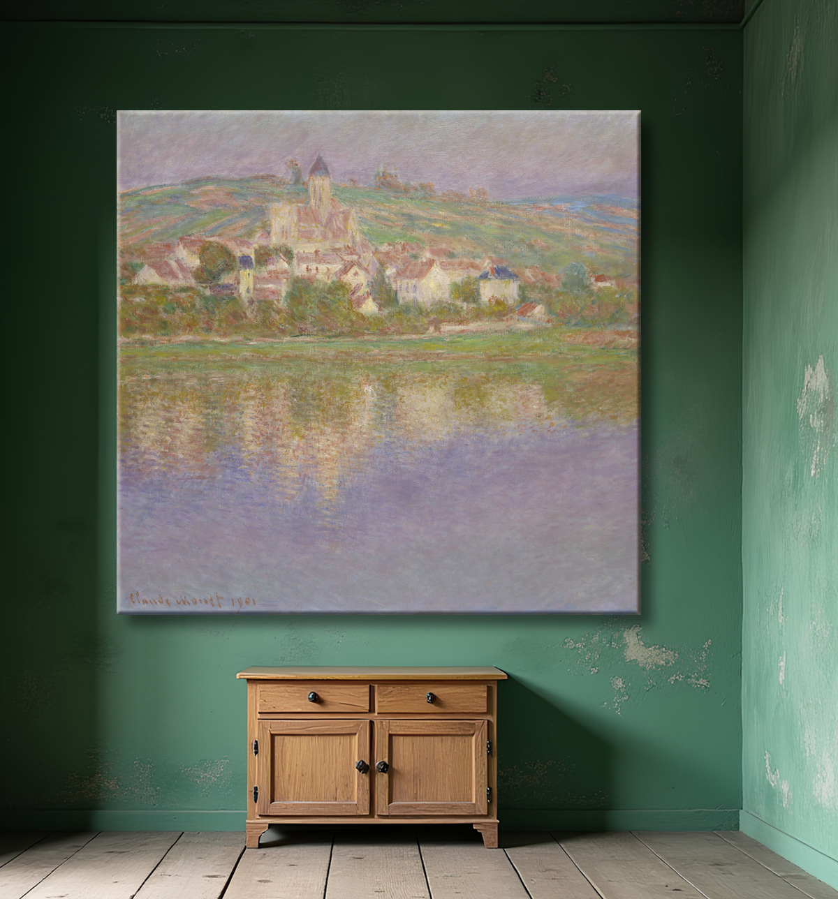 Reproduction Vétheuil de Claude Monet avec decor