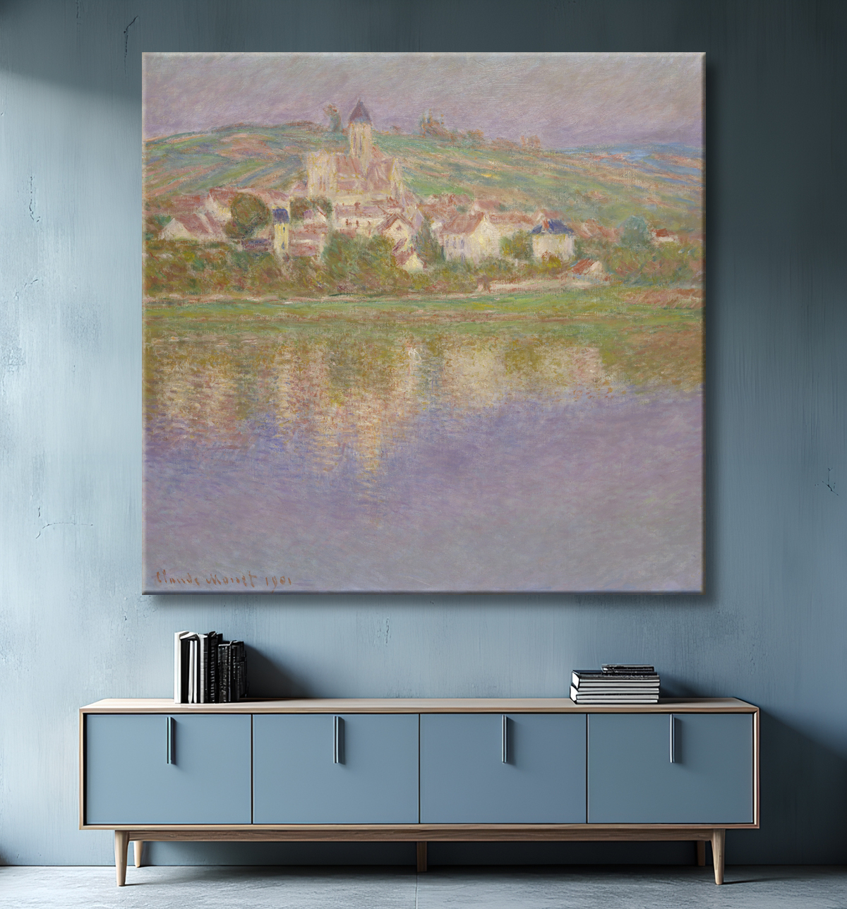 Reproduction Vétheuil de Claude Monet avec decor