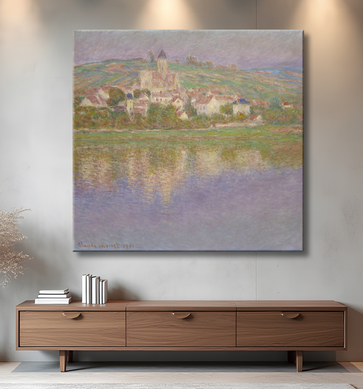Reproduction Vétheuil de Claude Monet avec decor