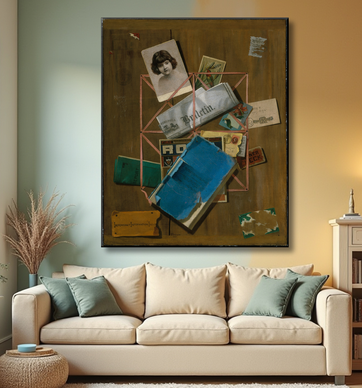 Reproduction Vieux Souvenirs de John F. Peto avec decor