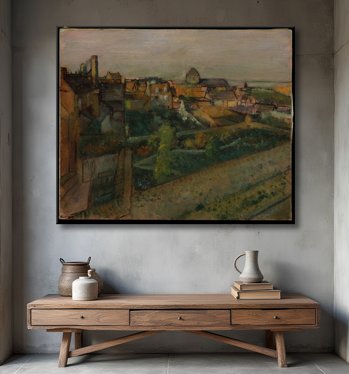 Reproduction View of Saint-Valéry-sur-Somme de Edgar Degas avec decor
