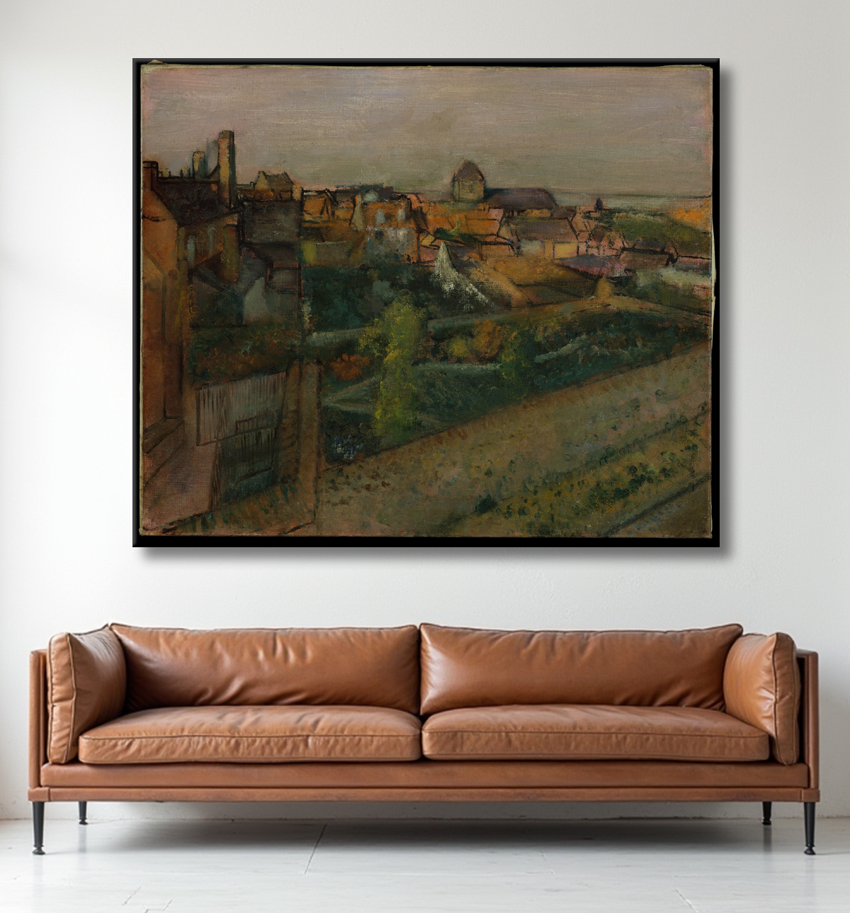 Reproduction View of Saint-Valéry-sur-Somme de Edgar Degas avec decor