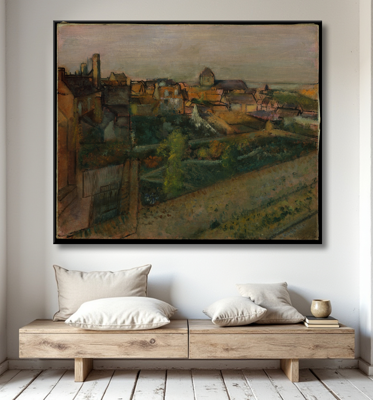 Reproduction View of Saint-Valéry-sur-Somme de Edgar Degas avec decor