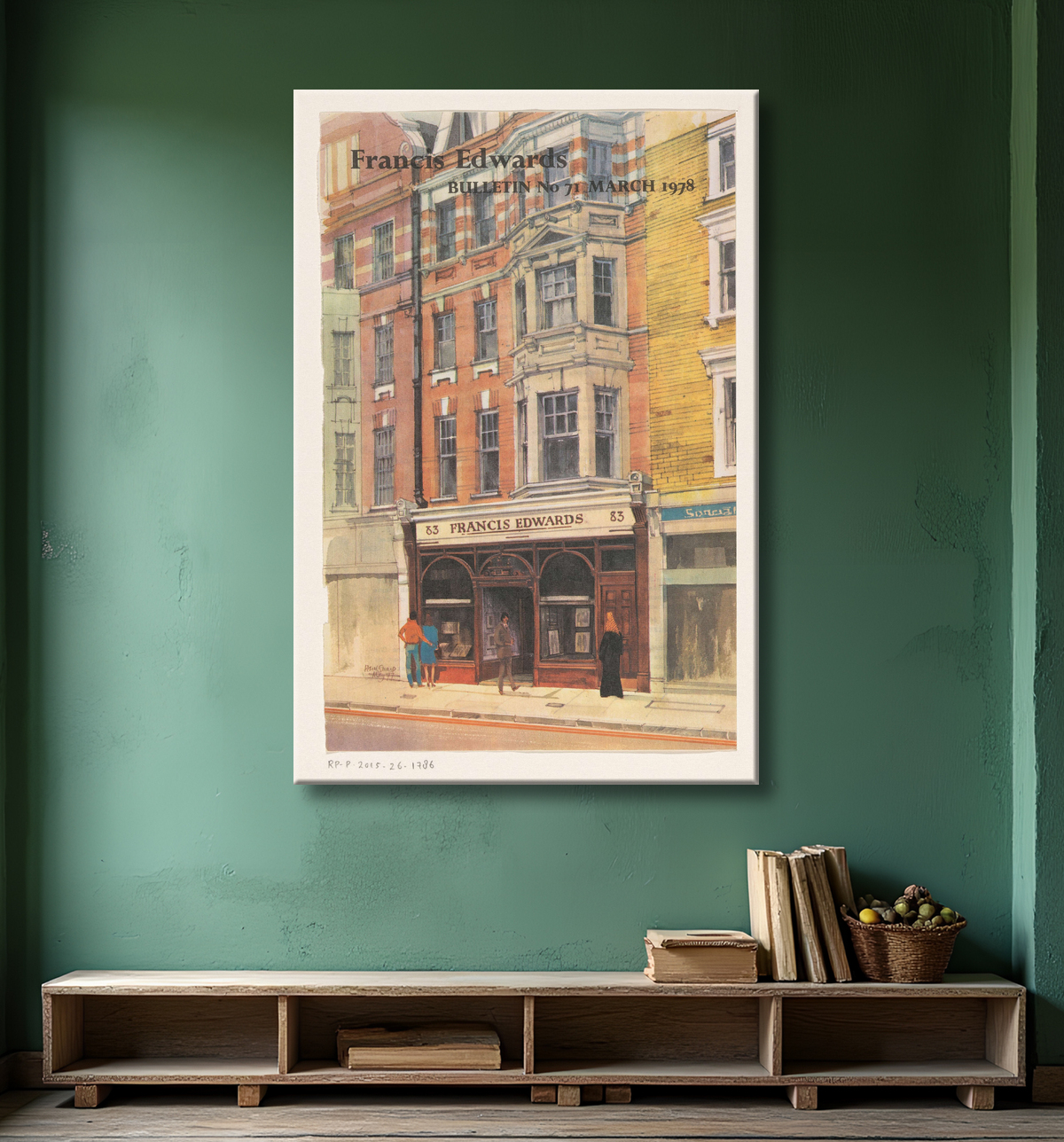 Reproduction Vitrine de la librairie Francis Edwards à Londres de anonymous avec decor