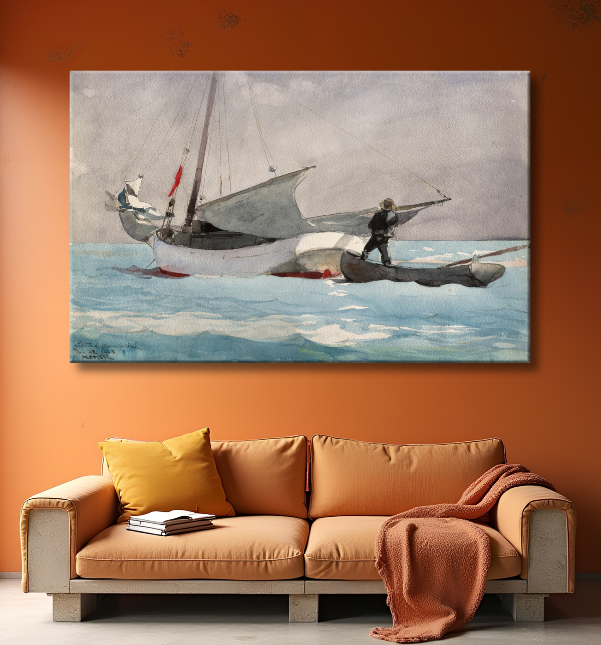 Reproduction Voile de rangement de Winslow Homer avec decor
