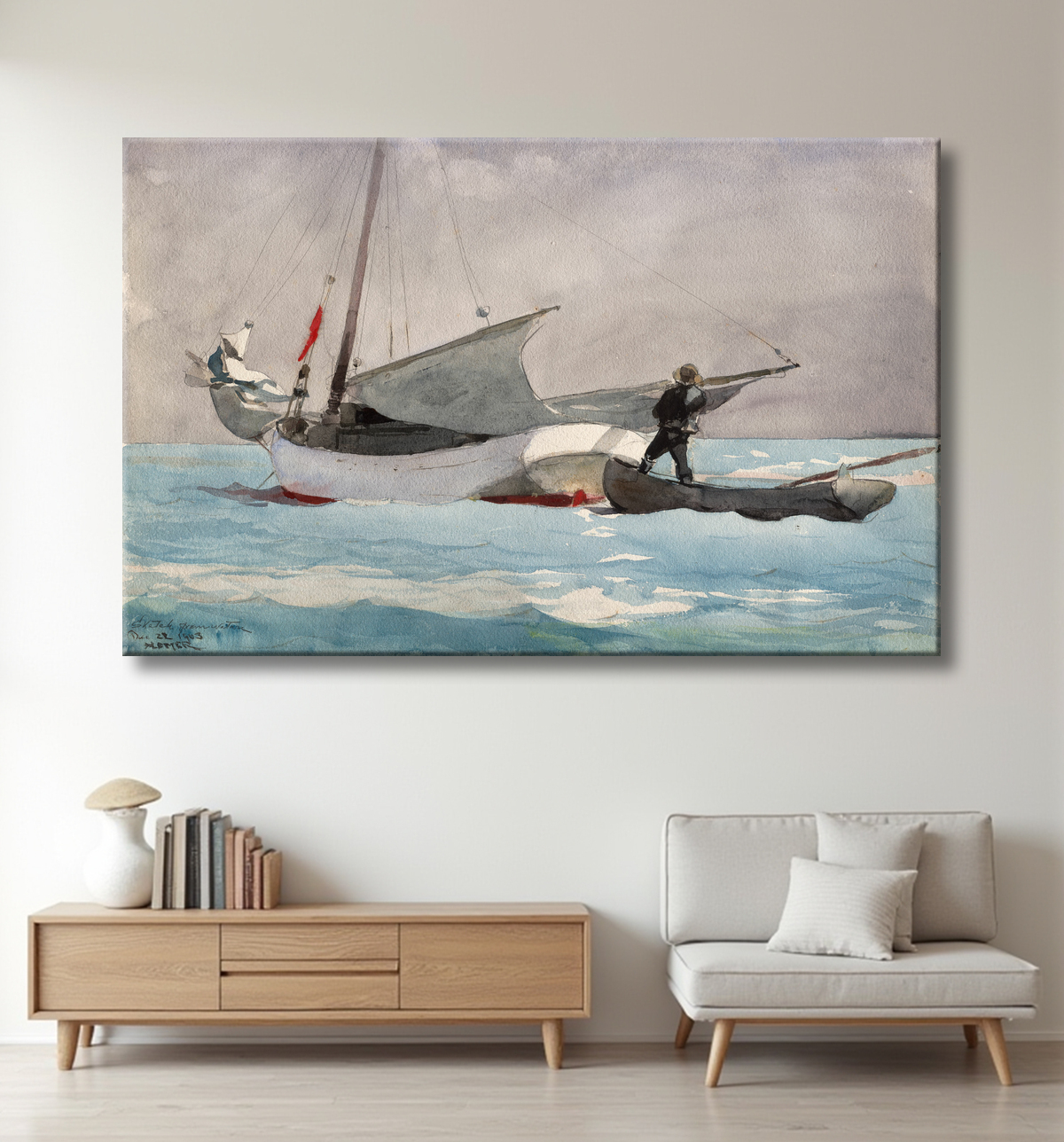 Reproduction Voile de rangement de Winslow Homer avec decor