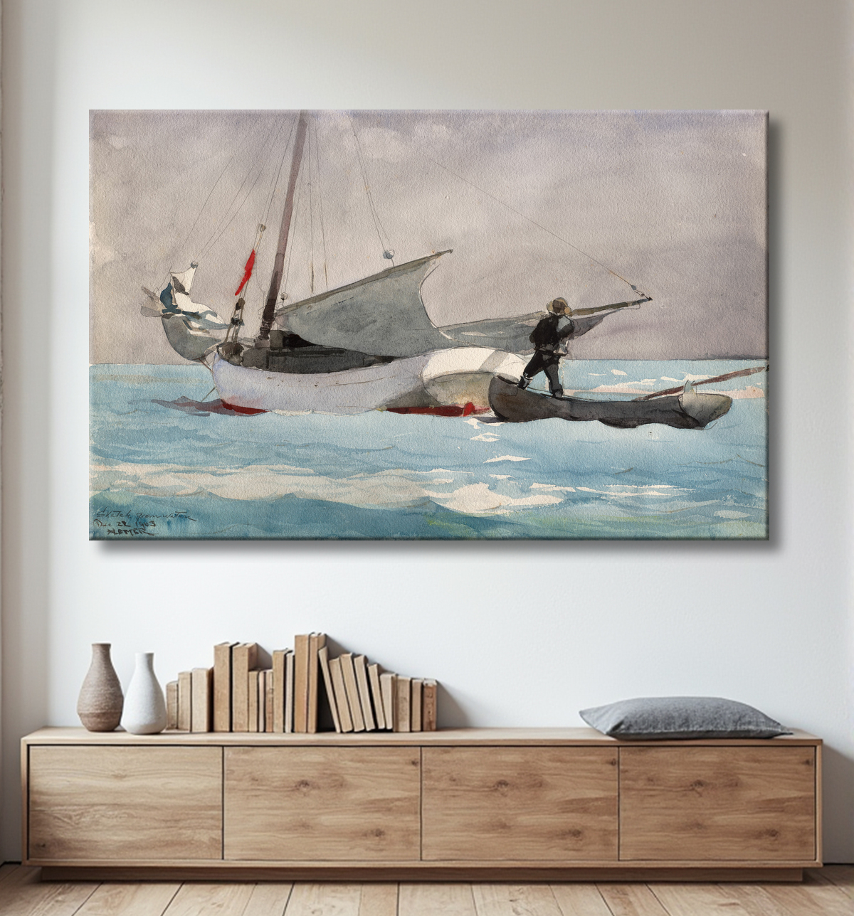 Reproduction Voile de rangement de Winslow Homer avec decor
