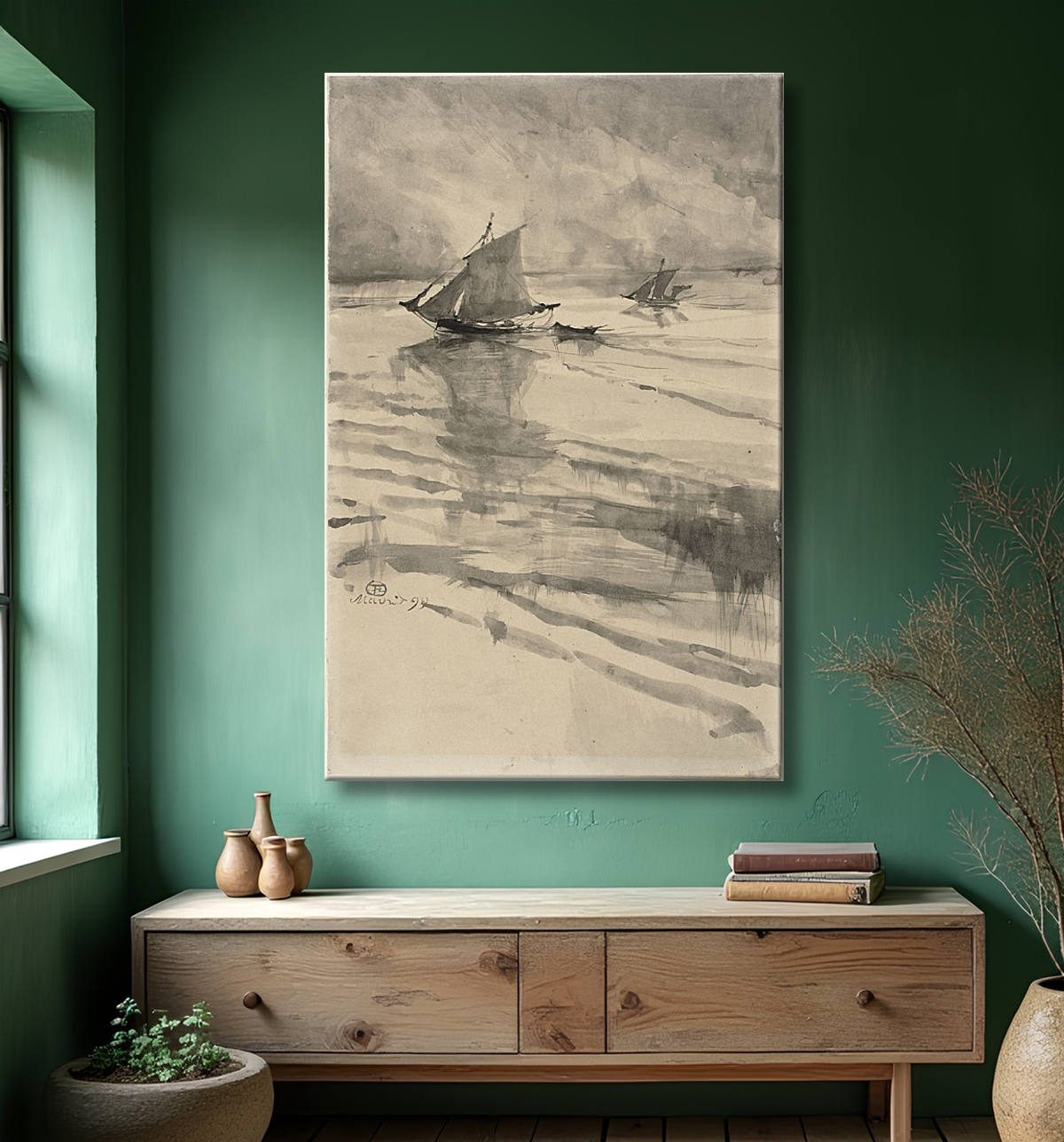 Reproduction Voiliers de Henri de Toulouse-Lautrec avec decor