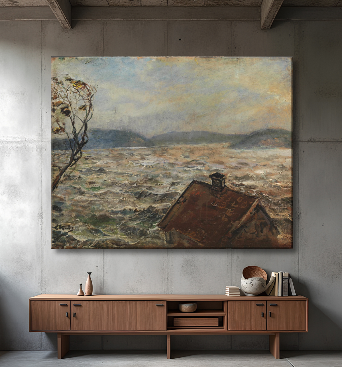 Reproduction Vue de Bjelkeviken de Krohg, Christian avec decor