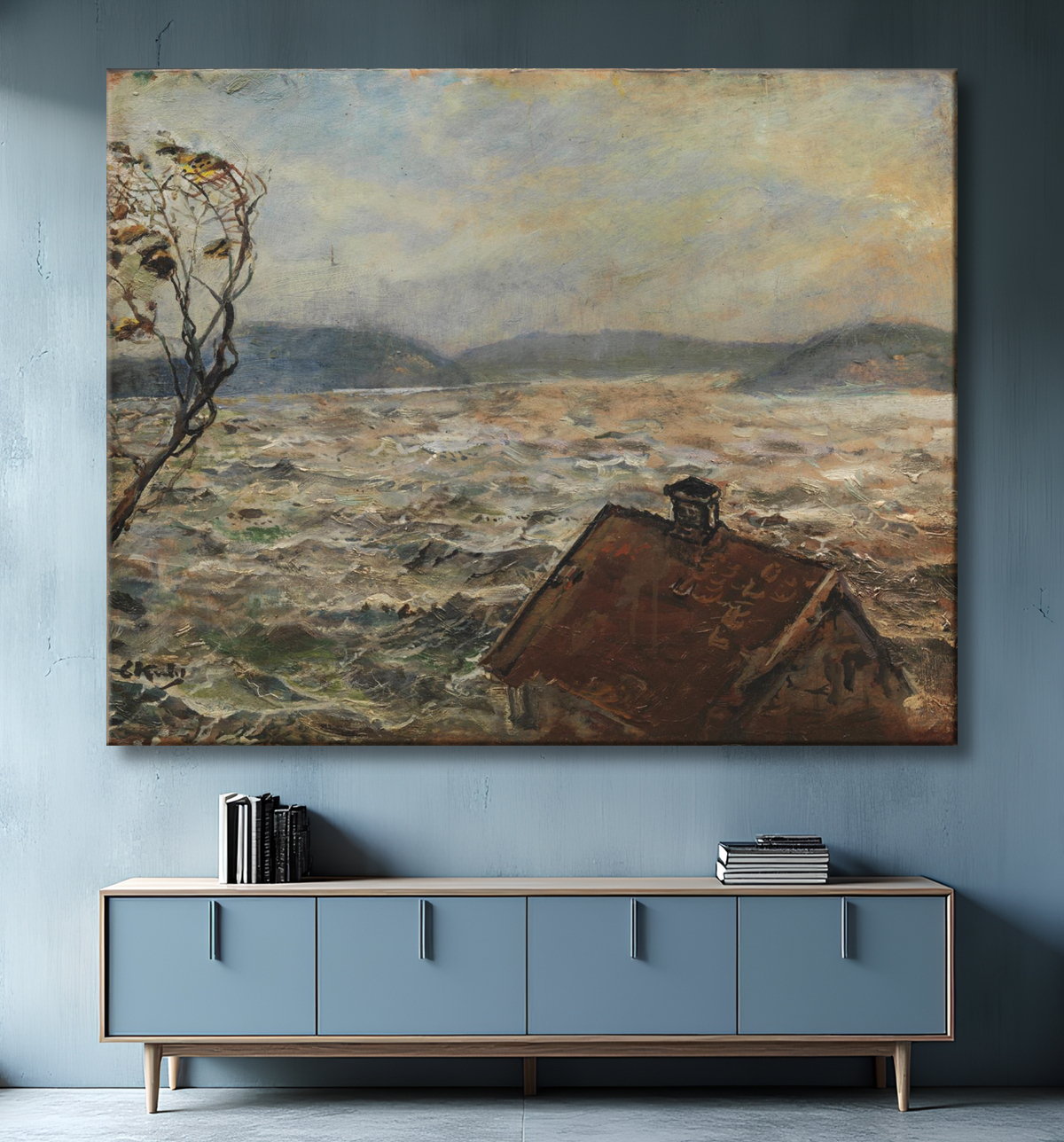 Reproduction Vue de Bjelkeviken de Krohg, Christian avec decor