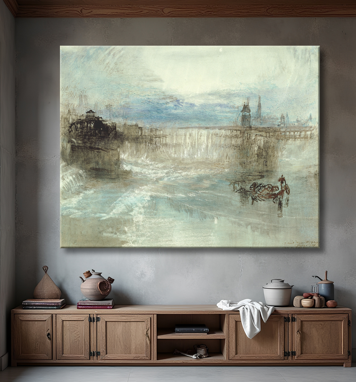 Reproduction Vue de Lucerne de Joseph Mallord William Turner avec decor