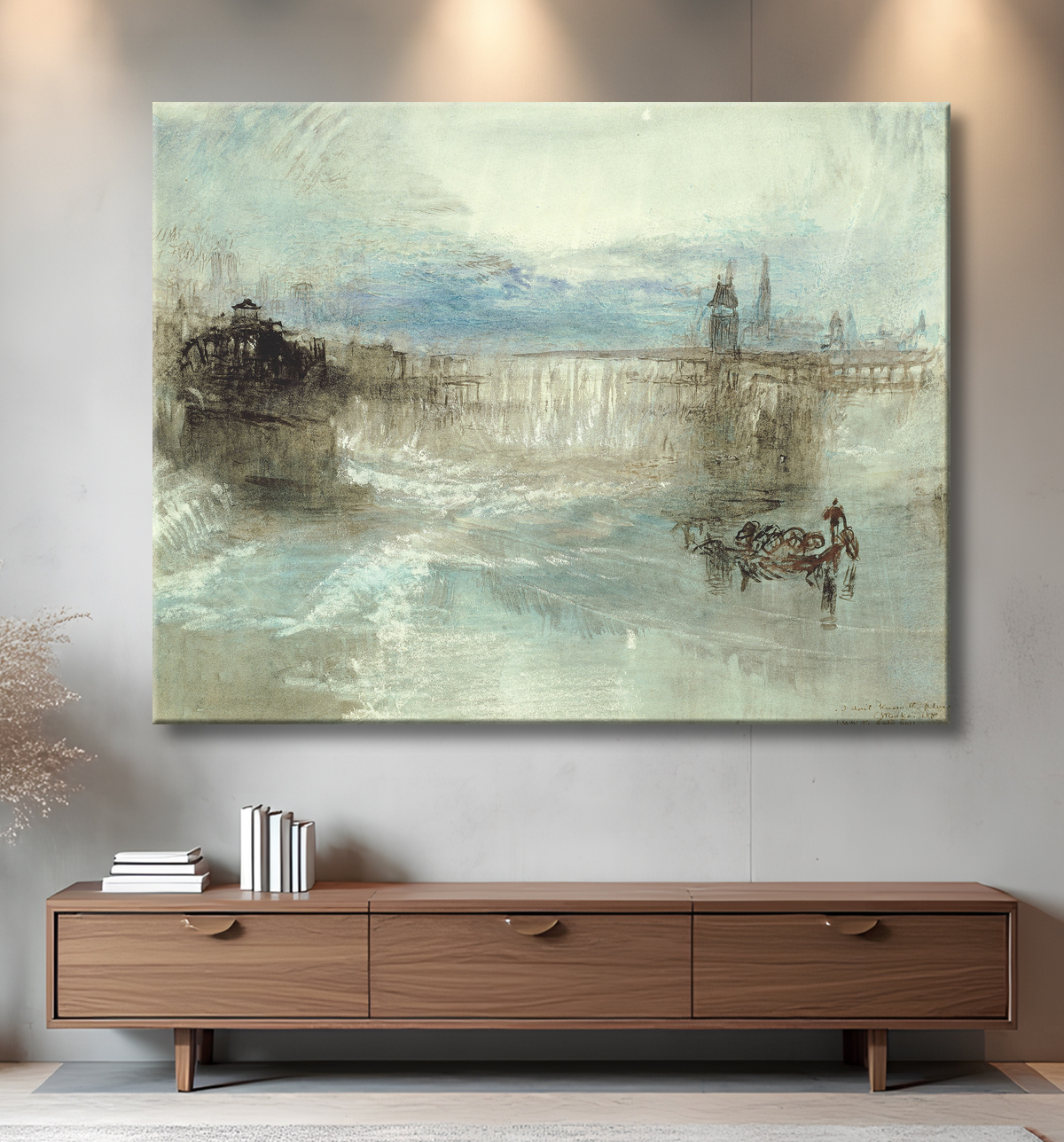 Reproduction Vue de Lucerne de Joseph Mallord William Turner avec decor