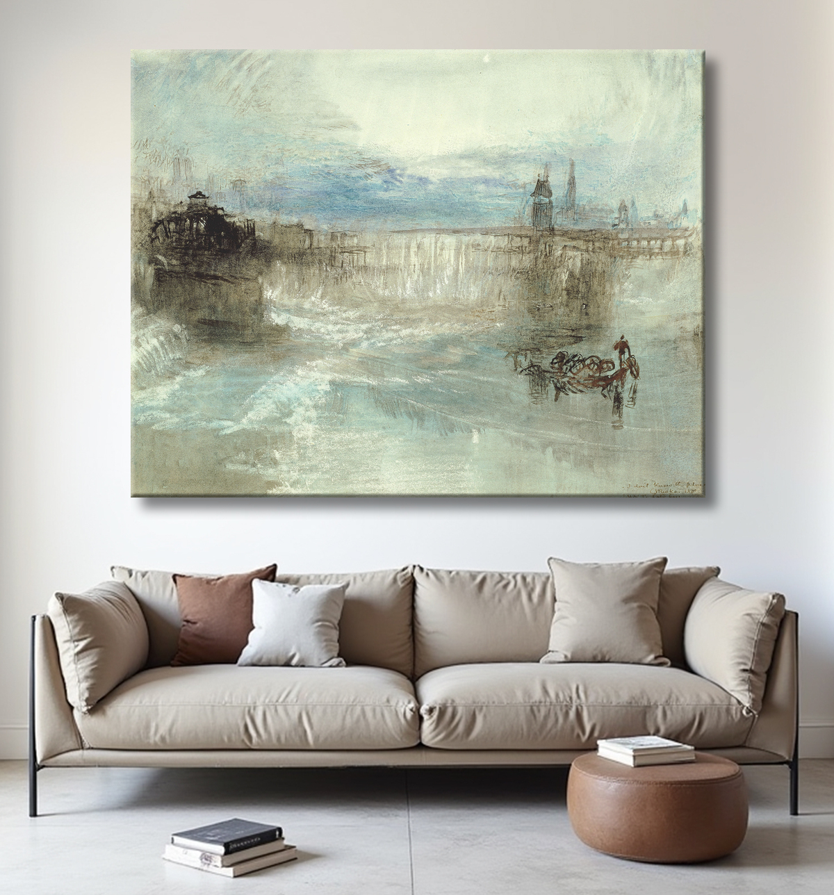 Reproduction Vue de Lucerne de Joseph Mallord William Turner avec decor