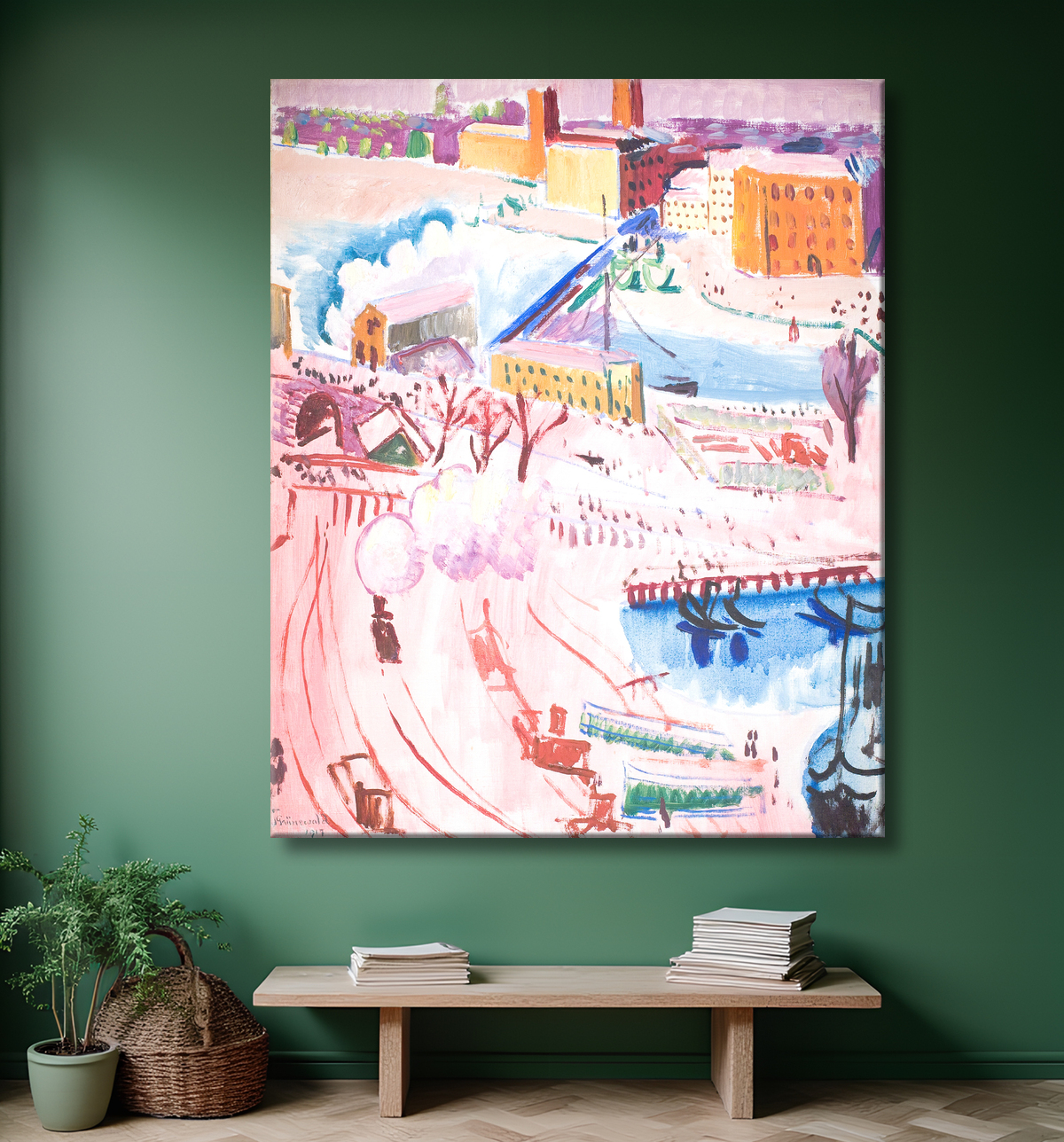 Reproduction Vue de Stockholm de Grünewald, Isaac avec decor