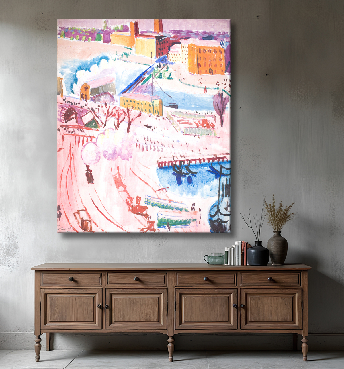 Reproduction Vue de Stockholm de Grünewald, Isaac avec decor