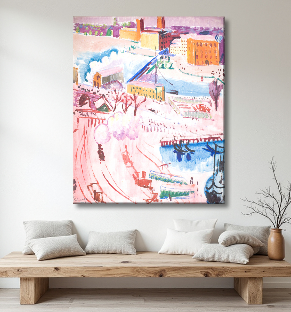 Reproduction Vue de Stockholm de Grünewald, Isaac avec decor