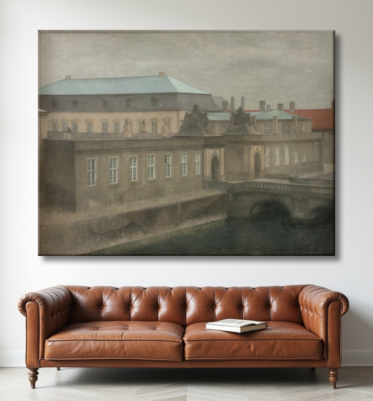 Reproduction Vue du palais de Christiansborg. Fin de l'automne de Hammershøi, Vilhelm avec decor