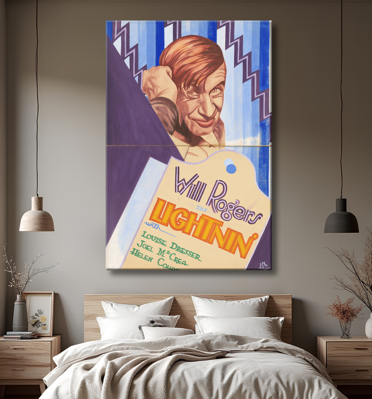 Reproduction Will Rogers de Louis M. Glackens, 1866 - 1933 avec decor
