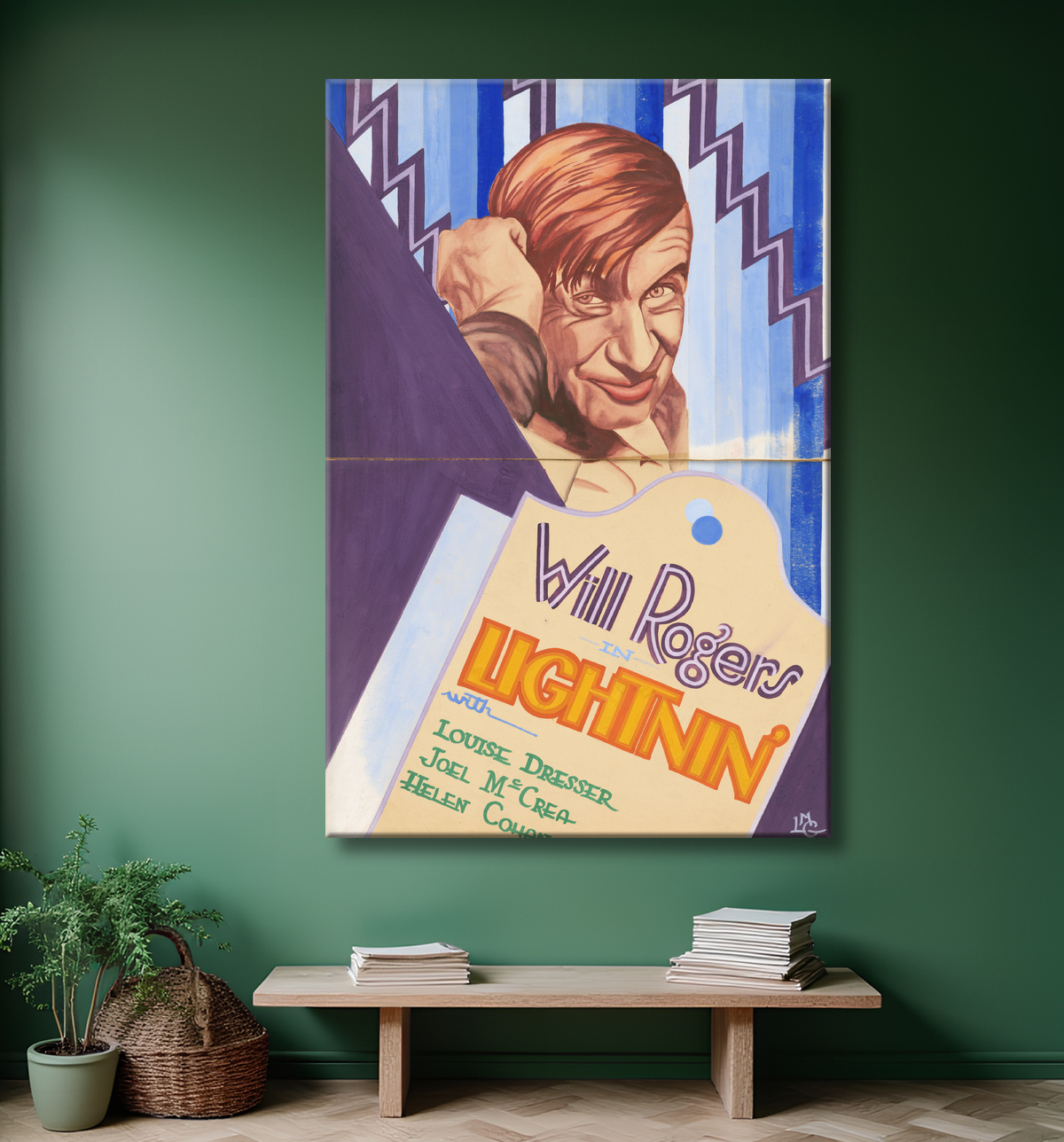 Reproduction Will Rogers de Louis M. Glackens, 1866 - 1933 avec decor