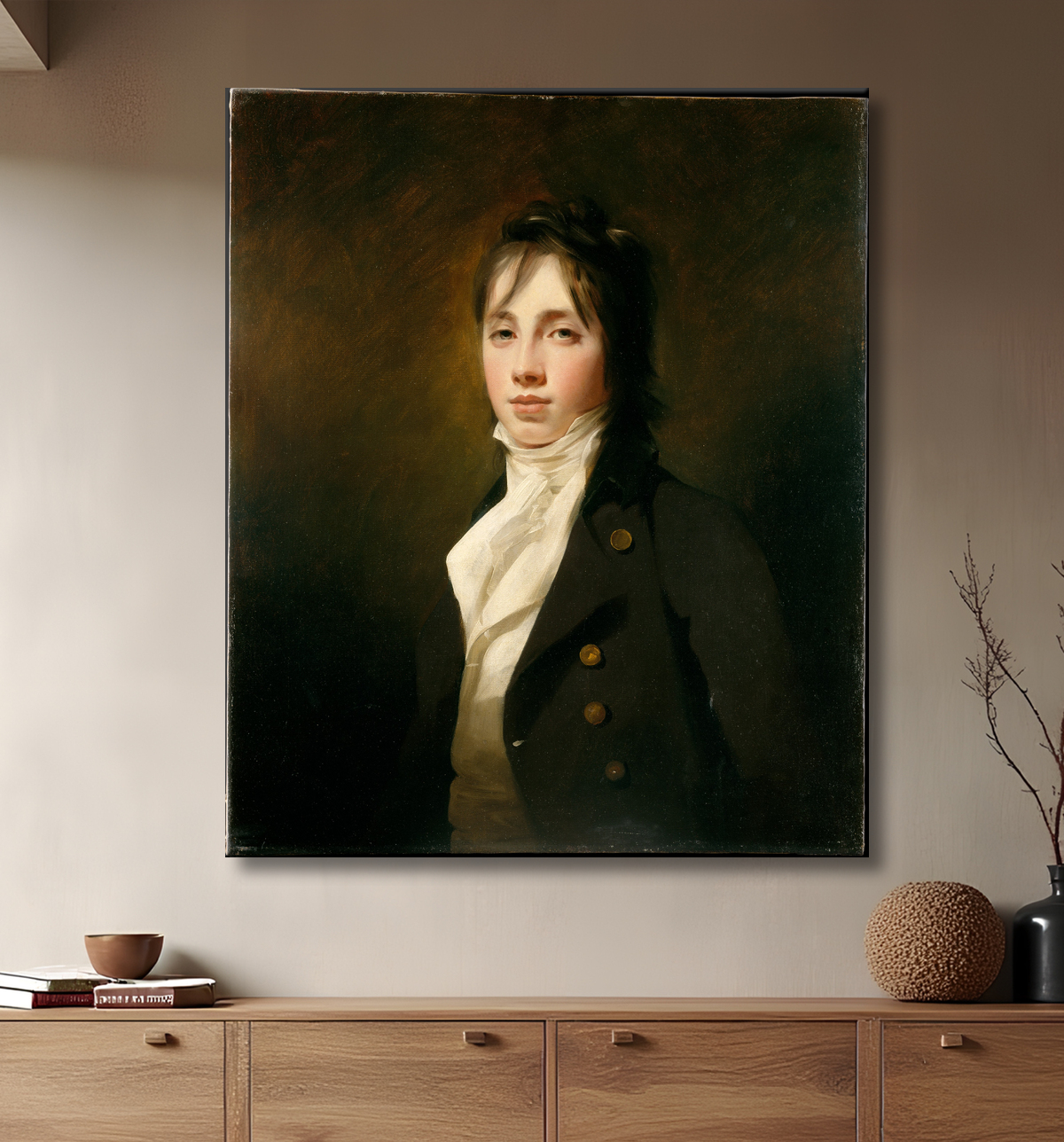 Reproduction William Fraser de Reelig (1784-1835) de Sir Henry Raeburn avec decor