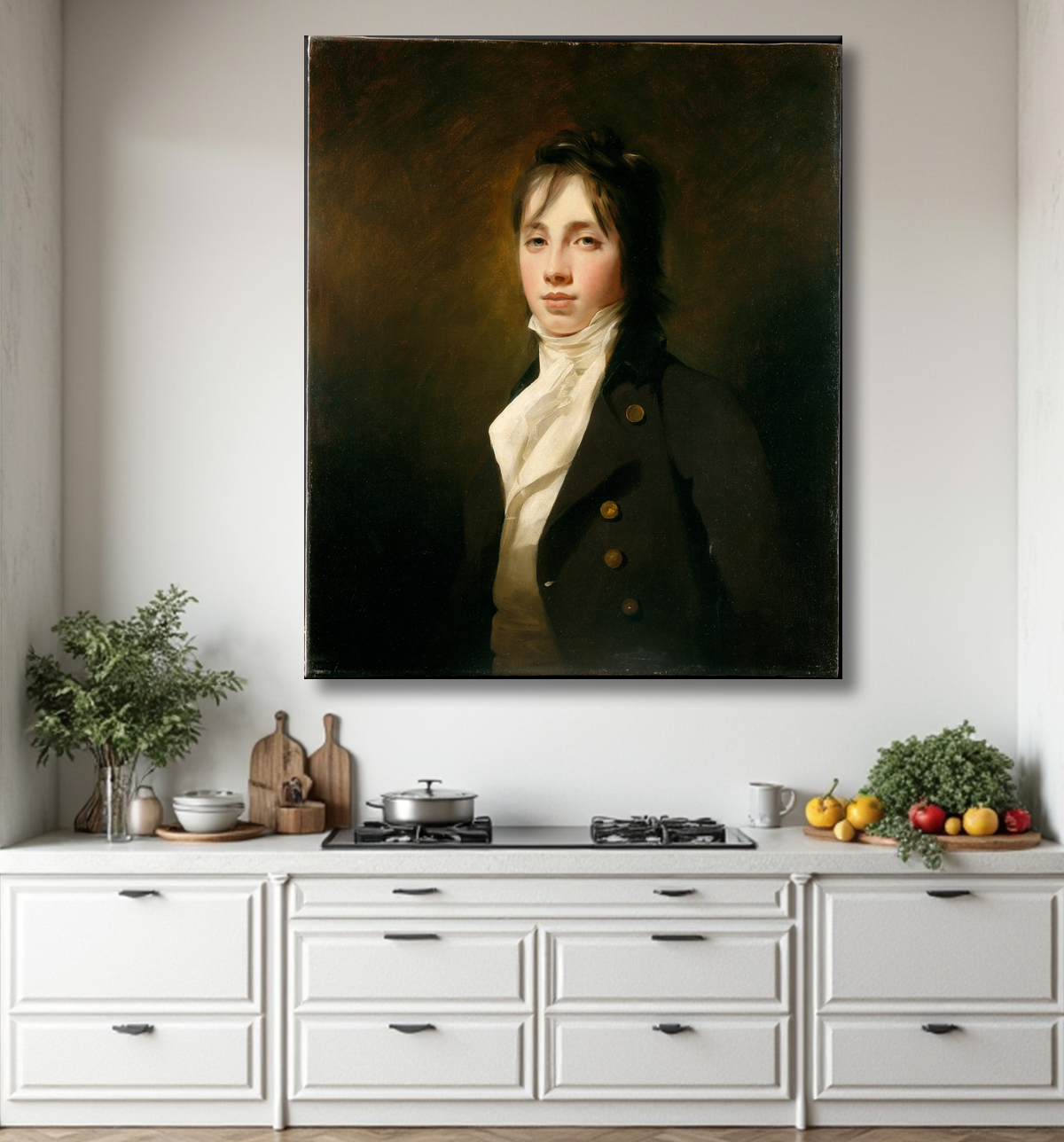 Reproduction William Fraser de Reelig (1784-1835) de Sir Henry Raeburn avec decor