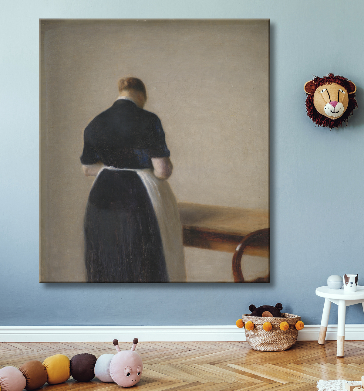 Toile premium imprimée en France ou affiche encadrée. Woman seen from the Back...