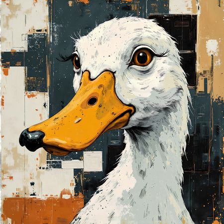 Découvrez notre tableau moderne de canard et oie, entre peinture contemporaine et illustration artistique. Plusieurs formats disponibles exclusivement chez DECOTAB.